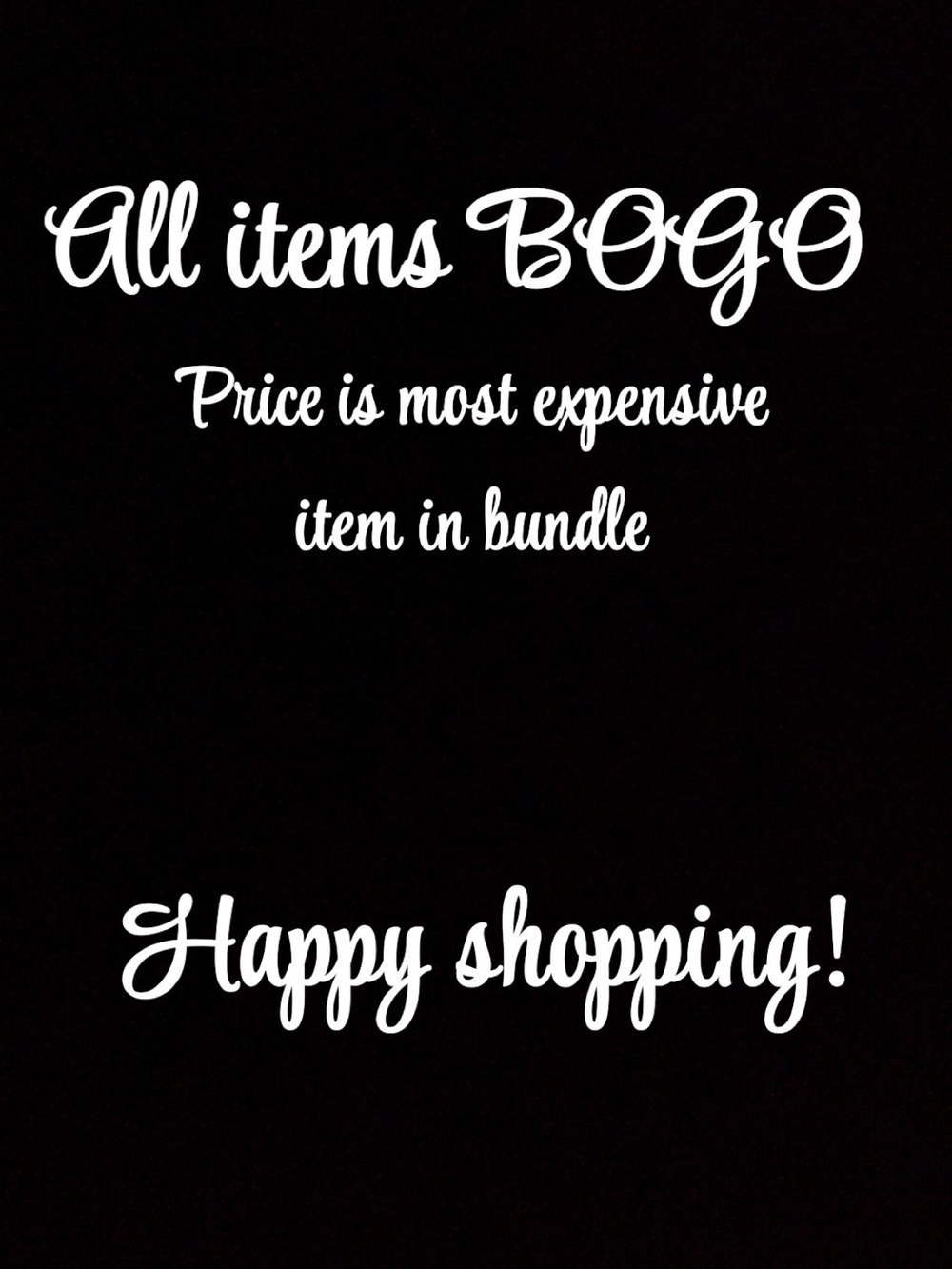 BOGO Promotion Sign - Black and White